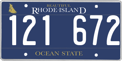 RI license plate 121672