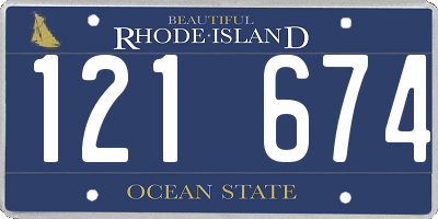 RI license plate 121674
