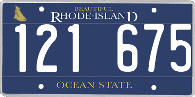 RI license plate 121675