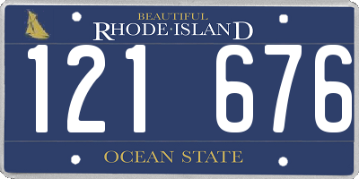 RI license plate 121676