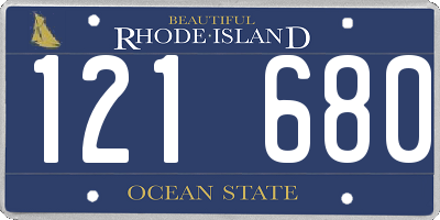 RI license plate 121680
