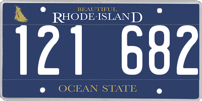 RI license plate 121682