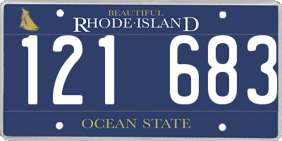 RI license plate 121683