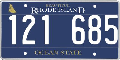 RI license plate 121685