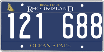 RI license plate 121688