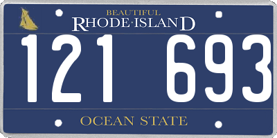 RI license plate 121693
