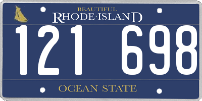 RI license plate 121698