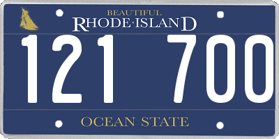 RI license plate 121700
