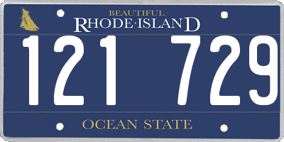 RI license plate 121729