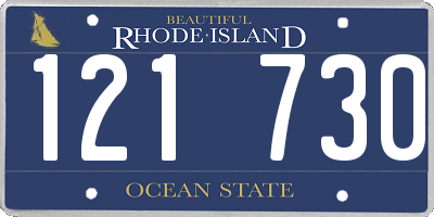 RI license plate 121730