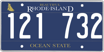 RI license plate 121732