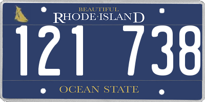 RI license plate 121738
