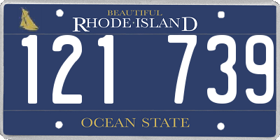 RI license plate 121739