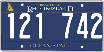 RI license plate 121742