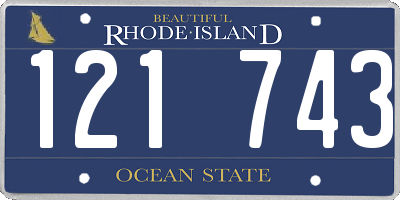 RI license plate 121743