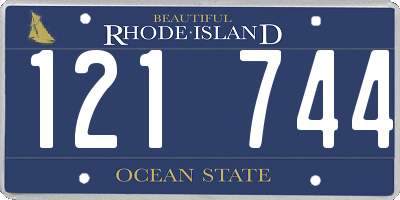 RI license plate 121744