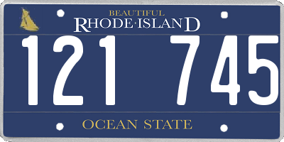 RI license plate 121745