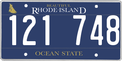 RI license plate 121748