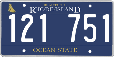 RI license plate 121751