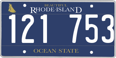 RI license plate 121753