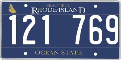 RI license plate 121769