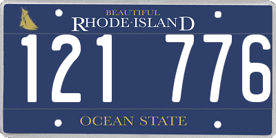 RI license plate 121776