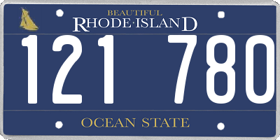 RI license plate 121780