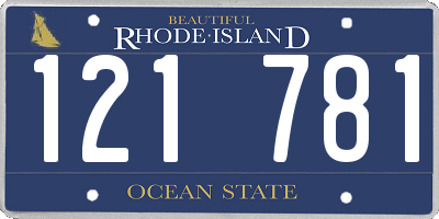 RI license plate 121781