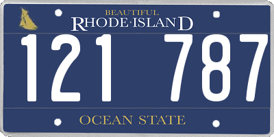 RI license plate 121787