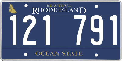 RI license plate 121791