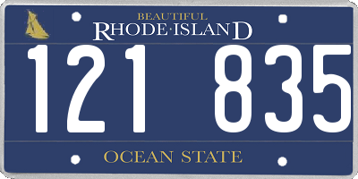RI license plate 121835