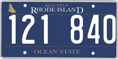 RI license plate 121840