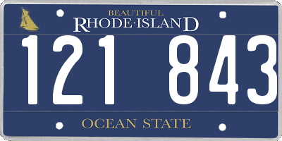 RI license plate 121843