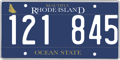 RI license plate 121845