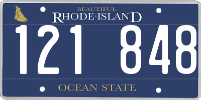 RI license plate 121848
