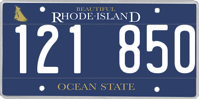 RI license plate 121850