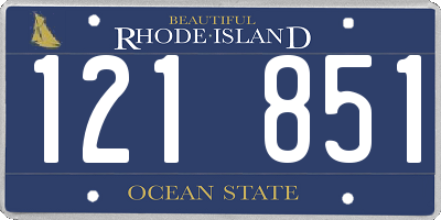 RI license plate 121851