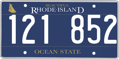 RI license plate 121852