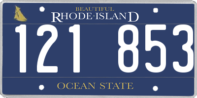 RI license plate 121853