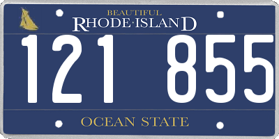 RI license plate 121855