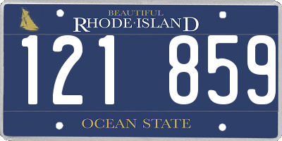 RI license plate 121859