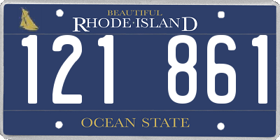 RI license plate 121861