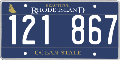 RI license plate 121867