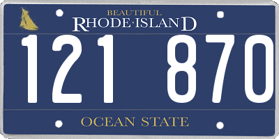 RI license plate 121870