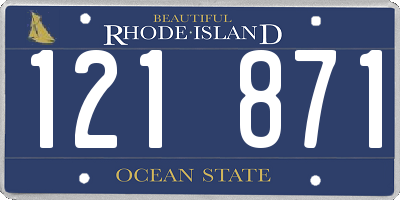 RI license plate 121871