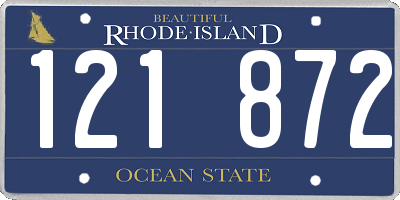 RI license plate 121872
