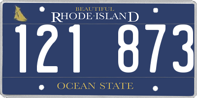 RI license plate 121873