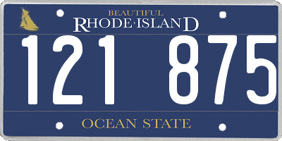 RI license plate 121875