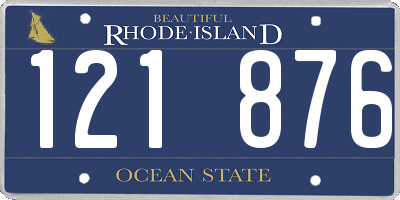 RI license plate 121876