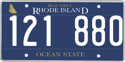 RI license plate 121880